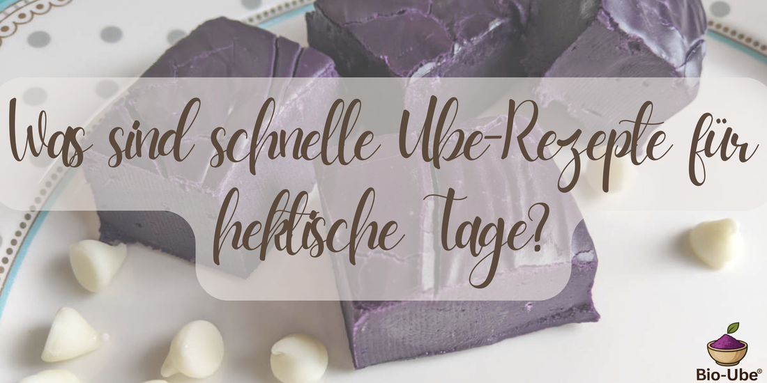 Was sind schnelle Ube-Rezepte für hektische Tage?