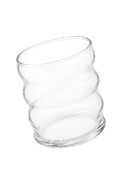 Gewelltes Glas für Ube Latte